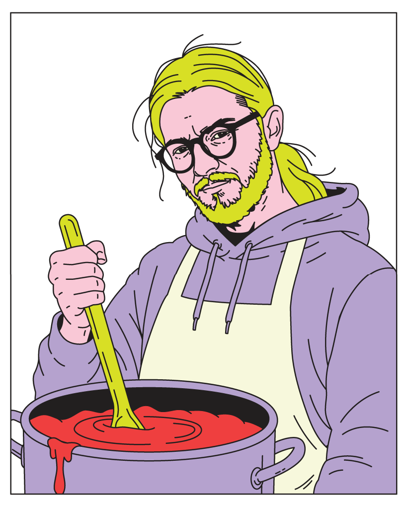 Tomek ze Smaczności ilustracja z garnkiem